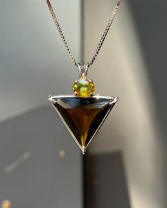 Natural Citrine Angelic Star Necklace with Radiant Sphene