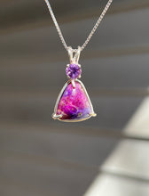 Load image into Gallery viewer, Hot pink Sugilite necklace with Amethyst