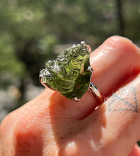 Load image into Gallery viewer, Collectors Drop - RARE Lord Ganesha carved Moldavite size 8 - One of a kind