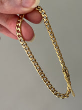 Load image into Gallery viewer, Solid 18k Yellow Gold Curb bracelet with security chain