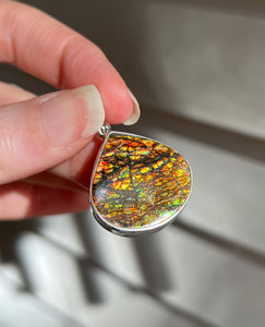 Sparkling Ammolite pendant