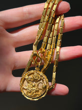 Load image into Gallery viewer, 23k solid yellow gold 22 inch Thai baht chain necklace with pretzel clasp - stamped “965%”
