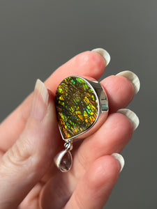 Sparkling Ammolite pendant