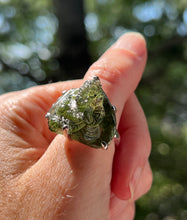 Load image into Gallery viewer, Collectors Drop - RARE Lord Ganesha carved Moldavite size 8 - One of a kind