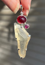 Load image into Gallery viewer, Ruby &amp; Libyan Desert Tektite pendant