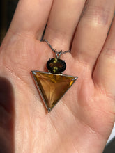 Load image into Gallery viewer, One of a kind Natural Citrine Angelic Star necklace with Green Tourmaline