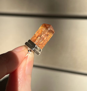 Imperial Topaz crystal pendant with rainbows galore