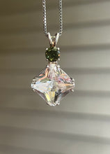 Load image into Gallery viewer, Danburite Magician Stone necklace with RARE Inner Child and Moldavite Crown