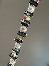 Load image into Gallery viewer, Stunning Black Tourmaline, Multi Tourmaline and White Topaz bracelet