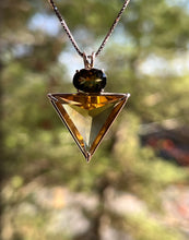 Load image into Gallery viewer, One of a kind Natural Citrine Angelic Star necklace with Green Tourmaline