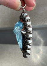 Load image into Gallery viewer, Collectors Drop - 64.7 carat Electric Aqua Aura Danburite with naturally double terminated Herkimer Diamonds 19 in total - Pendant