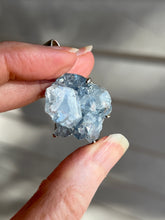 Load image into Gallery viewer, Gemmy, Ethereal Blue Celestite druzy cluster pendant