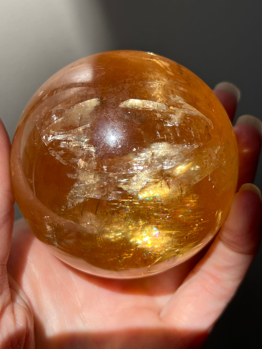 Magnificent Golden Honey Calcite XL sphere