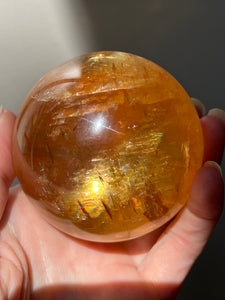 Magnificent Golden Honey Calcite XL sphere