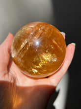 Load image into Gallery viewer, Magnificent Golden Honey Calcite XL sphere