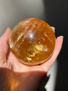 Magnificent Golden Honey Calcite XL sphere