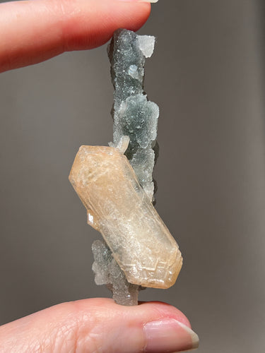 Rare Apophyllite and Stilbite Stalactite cluster