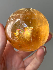 Magnificent Golden Honey Calcite XL sphere