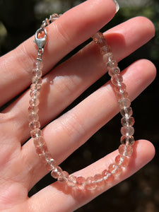 AAA grade gem Oregon Sunstone rondelle bead bracelet