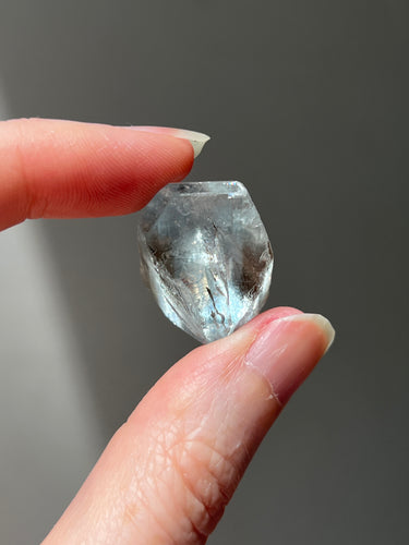 Natural gem quality Blue Topaz crystal, natural termination