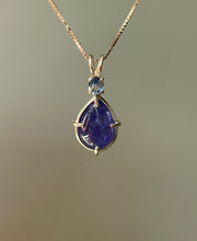 Load image into Gallery viewer, Galaxy sparkle Tanzanite &amp; Blue Sapphire necklace