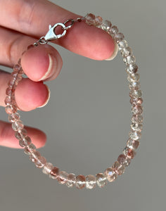 AAA grade gem Oregon Sunstone rondelle bead bracelet