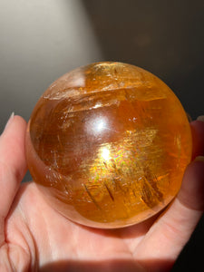 Magnificent Golden Honey Calcite XL sphere