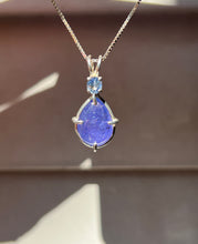 Load image into Gallery viewer, Galaxy sparkle Tanzanite &amp; Blue Sapphire necklace