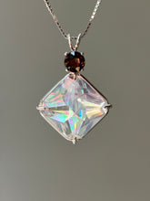 Load image into Gallery viewer, One of a kind Spectacular Angel Aura Quartz Magician Stone necklace with expertly faceted Watermelon Tourmaline