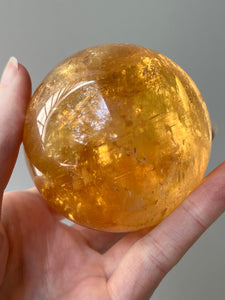 Magnificent Golden Honey Calcite XL sphere