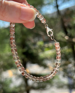 AAA grade gem Oregon Sunstone rondelle bead bracelet