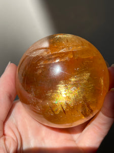 Magnificent Golden Honey Calcite XL sphere