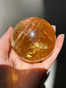 Magnificent Golden Honey Calcite XL sphere