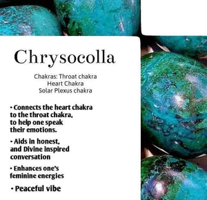 Stress relieving Chrysocolla rings