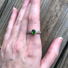 Load image into Gallery viewer, Faceted Chrome Diopside ring