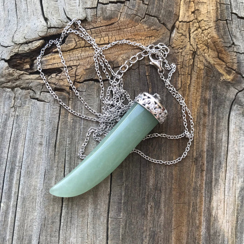 Green Aventurine Horn necklace