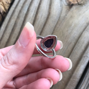 Teardrop Charoite ring