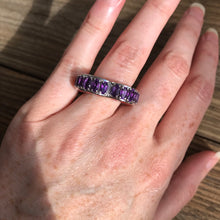 Load image into Gallery viewer, Amethyst heart ring with “I love you” band inside