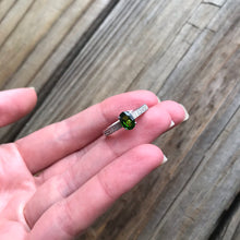 Load image into Gallery viewer, Faceted Chrome Diopside ring