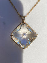 Load image into Gallery viewer, 14k Yellow Gold Clear Quartz Magician Stone necklace