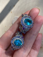 Load image into Gallery viewer, Collectors Electric Blue Apatite, Iolite and Amethyst rings