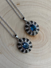 Load image into Gallery viewer, Natural Teal Blue Kyanite Sunburst necklace