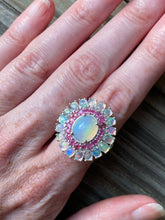 Load image into Gallery viewer, Top Grade Ethiopian Opal and Ruby ring