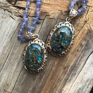 Blue Apatite and Tanzanite necklaces