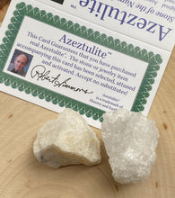 Load image into Gallery viewer, Azeztulite Quartz pieces with Authenticity card from Robert Simmons