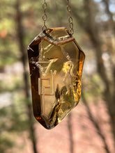 Load image into Gallery viewer, Hovave Art - Exceptional Rainbow filled Natural Citrine necklace with Divine Feminine &amp; Sacred Masculine Symbols