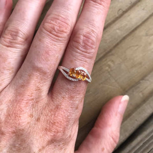 orange Sapphire ring