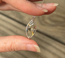 Load image into Gallery viewer, Golden Labradorite Infinite Eye necklace with special blue flash inclusions