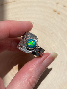 Lab created Fire Opal ring