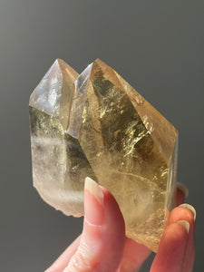 Collectors Specimen - Natural Citrine Tantric Twin, Self healed, gem clarity